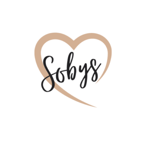 Logo Sobys beige-schwarz